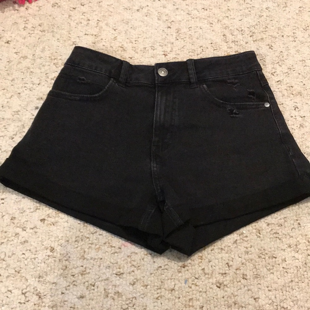 Black Jean shorts